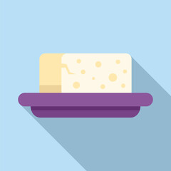 Butter dish icon showing a block of butter, often used in cooking and baking
