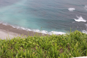 a beach in Asturias seen from a high point