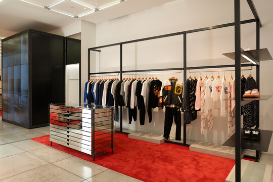 BANGKOK, THAILAND - DECEMBER 09, 2023: interior shot of Kenzo store in Central Embassy shopping mall in Bangkok.