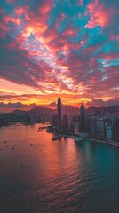 Sunset Skyline by the Sea