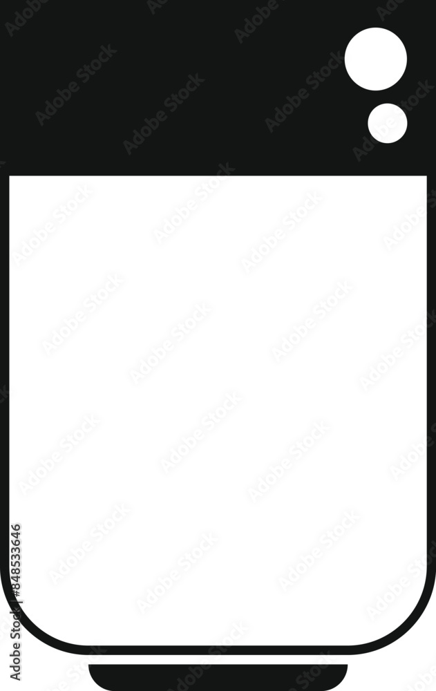 Aufkleber black and white icon of a smart speaker, ready to listen to your commands