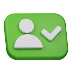 follower 3d icon isolated on the transparent background