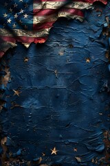 Obraz premium Rectangle navy frame, american navy elements, USA flag elements simple design photorealistic, great lighting, closeup