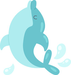 Dolphin Splashing Water