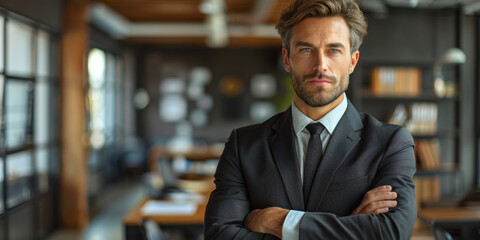 Fototapeta premium Confident Businessman in Suit