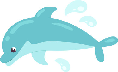 Dolphin Splashing Water