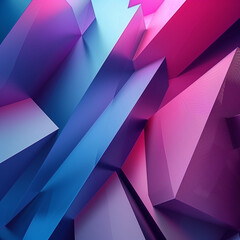 Colorful Geometric Poster With 3d Shapes