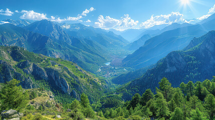 Andorra la Vella created with Generative AI technology