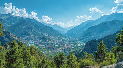 Andorra la Vella created with Generative AI technology