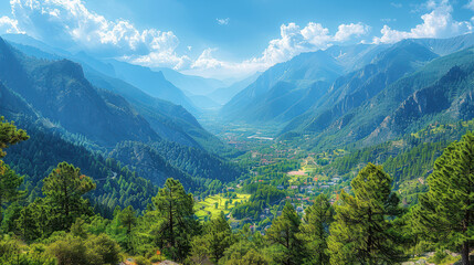 Fototapeta premium Andorra la Vella created with Generative AI technology