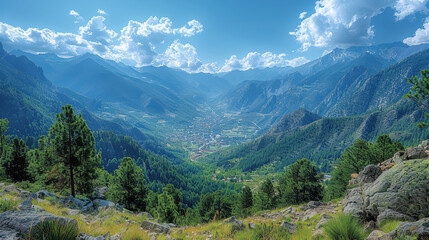 Obraz premium Andorra la Vella created with Generative AI technology