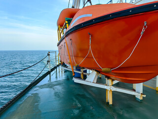Rescue boat on board vessel