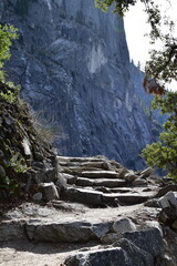 Scenic view while hiking on the Four Mile Trail in Yosemite National Park