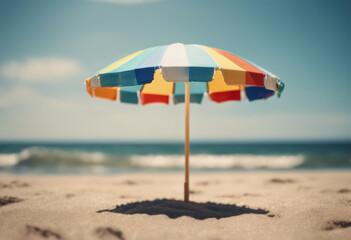 Fototapeta premium Beach Umbrella on the Beach in Summer