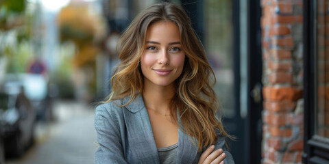Fototapeta premium Young Happy Professional Businesswoman