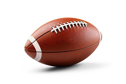 American football ball. Cut out on transparent