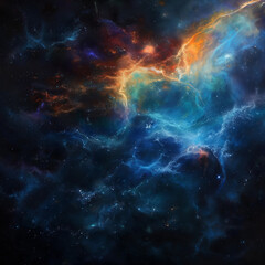 Fototapeta premium nebula (fictional), deep space astrophotography
