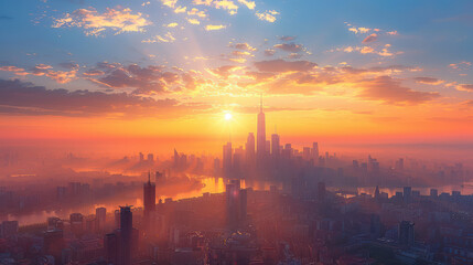 Fototapeta premium Milan, Italy city skyline created with Generative AI technology