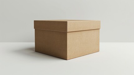 Brown box on a white background