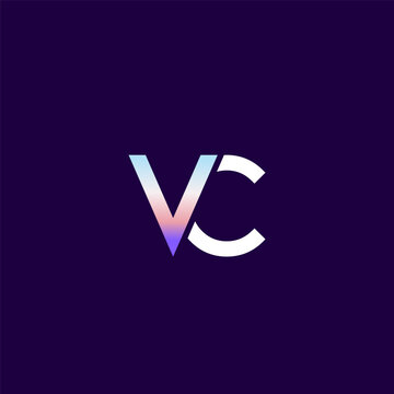 Letter VC Logo Icon Unique Design Vector Illustration.