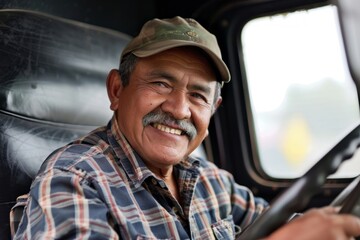 happy latin trucker photo 