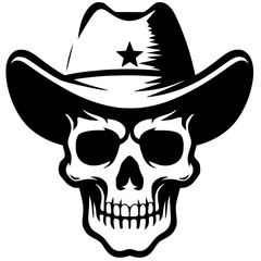 Cowboy skull silhouette