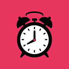 alarm clock icon symbol sign vector