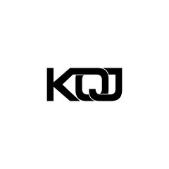 koj initial letter monogram logo design