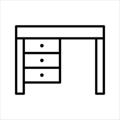 of table related vector line icon, Premium linear symbols pack, Vector illustration isolated on a white background, Web symbols for web sites and mobile.