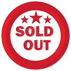 Sold out icon grunge vintage isolated on white background. sold out stamp.  vector illustration.