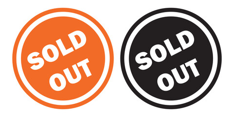 Sold out icon grunge vintage isolated on white background. sold out stamp.  vector illustration.
