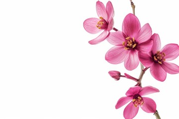 Fototapeta premium flower Photography, Spathoglottis plicata, copy space on right, Isolated on white Background