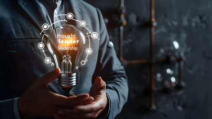 stock photo conveying the idea of "thought leadership" in a tech business 8k