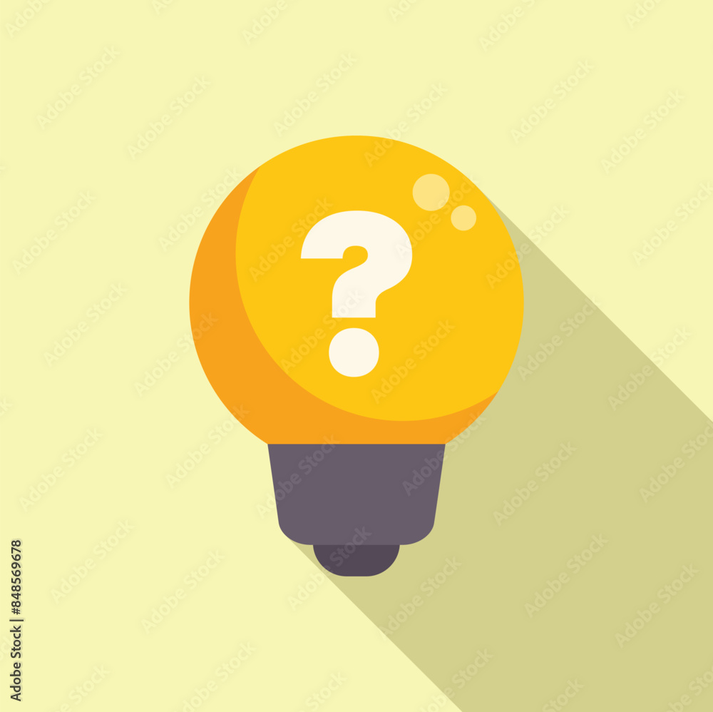Poster light bulb containing a question mark symbolising finding a solution to a problem