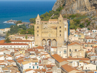 Naklejka premium Cathedral-Basilica of Cefalu, Italy