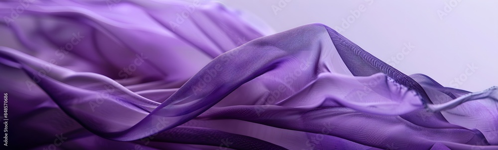 Wall mural Purple background with swaying cloth.