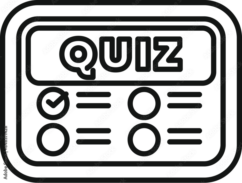 Poster online quiz application interface showing test results with correct answer marked