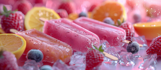 Colorful Popsicle Dessert for Summer
