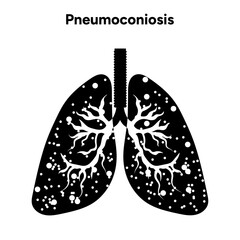 Pneumoconiosis, lung icon version 