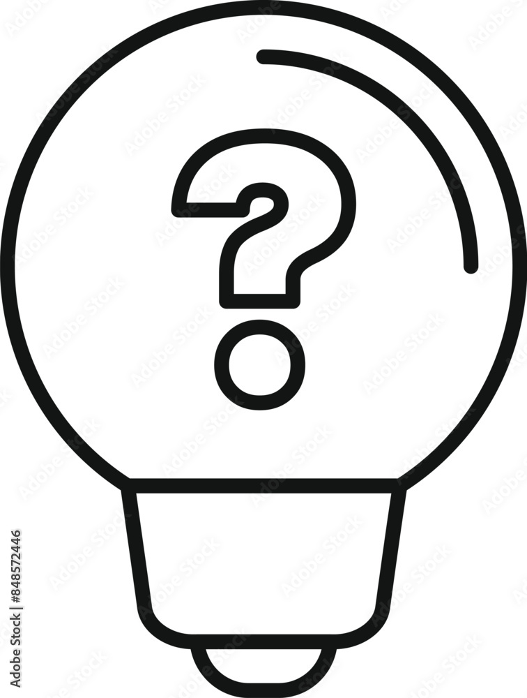 Poster light bulb is representing the concept of searching for a new idea or frequently asked questions