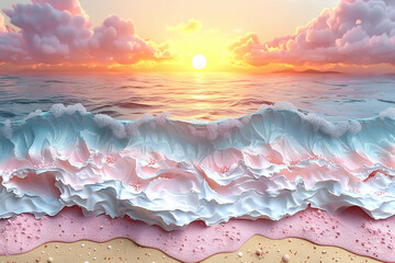 Summer Vacation Beach Abstract Background Concept