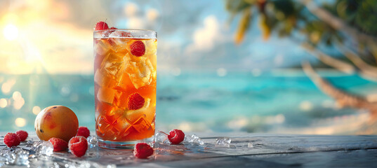 Tropical Long Island Iced Tea Cocktail