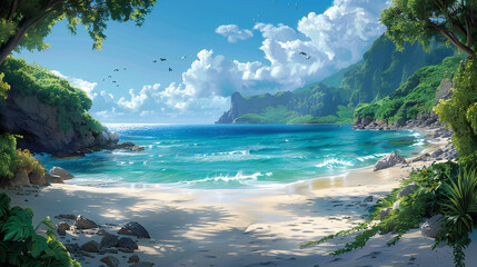 Fototapeta premium Sun Concept Summer Background Illustration