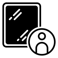 Car wash location icon, glyph icon style