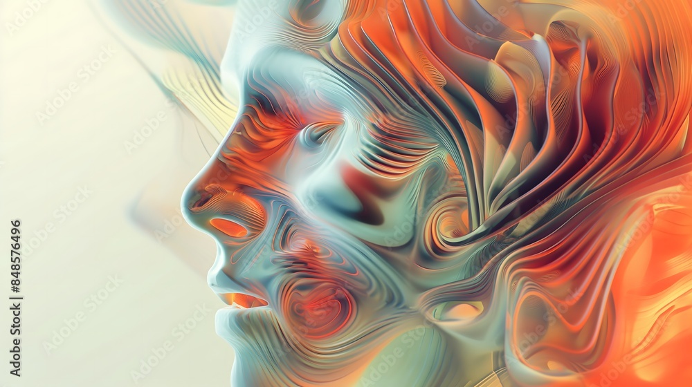 Poster 3. in a captivating visualization, an abstract 3d model offers a glimpse into the inner ear, with th