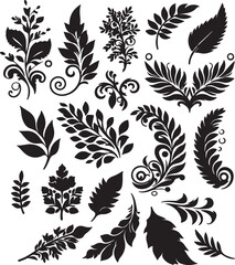 Fototapeta premium seamless pattern with leaves.