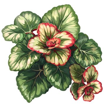 red flowers green leaves botanical art clip art preview