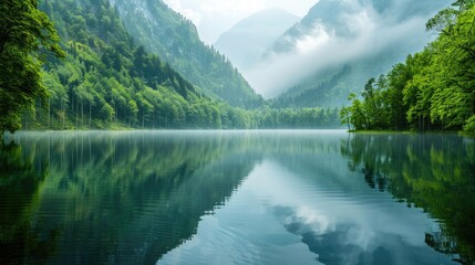 Tranquility Reflected in Calm Waters