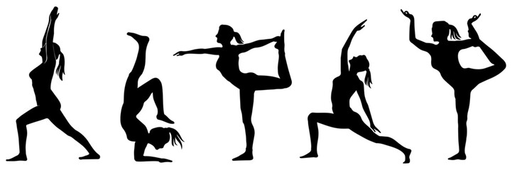yoga silhouette vector