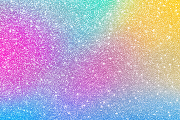 Bright colorful sparkling glitter, top view. Background for party invitations or holiday cards